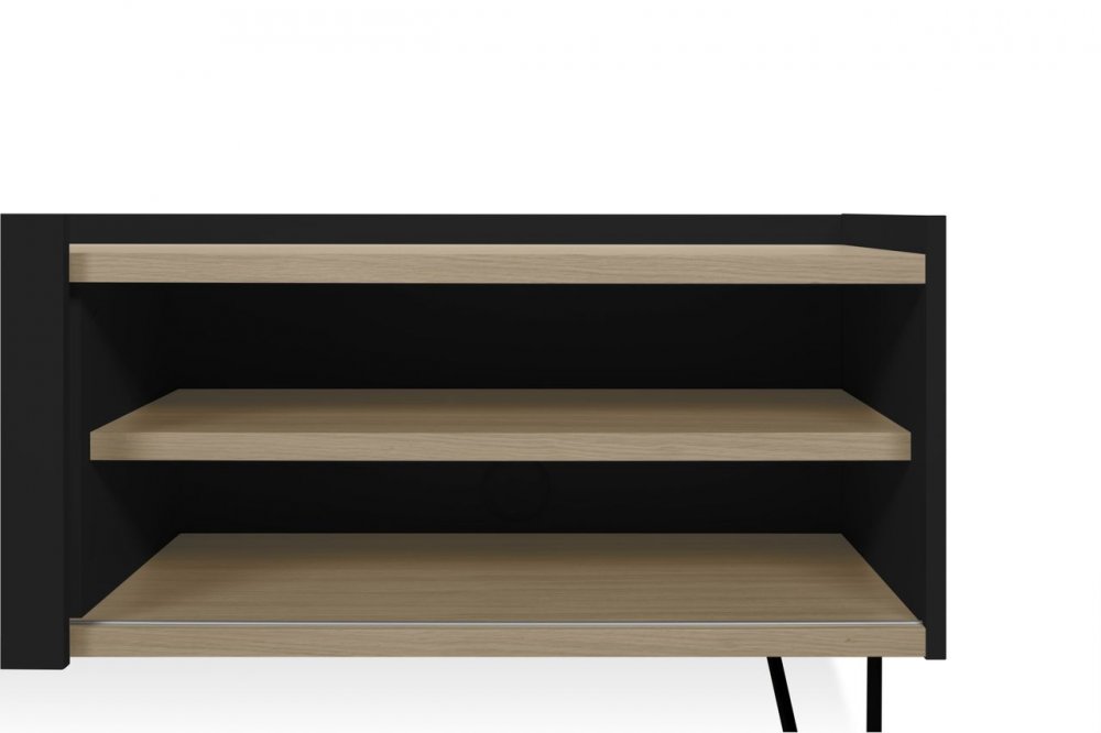 Meuble TV design NINA  Chêne clair et noir 